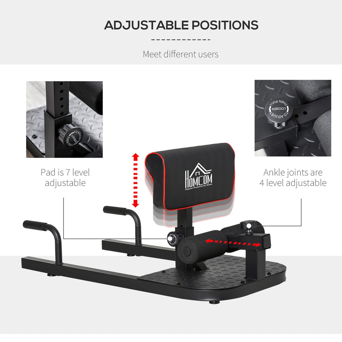 3 in 1 Squat Machine Sit up Push up Manual Personal Gym Work Out Leg Exercise