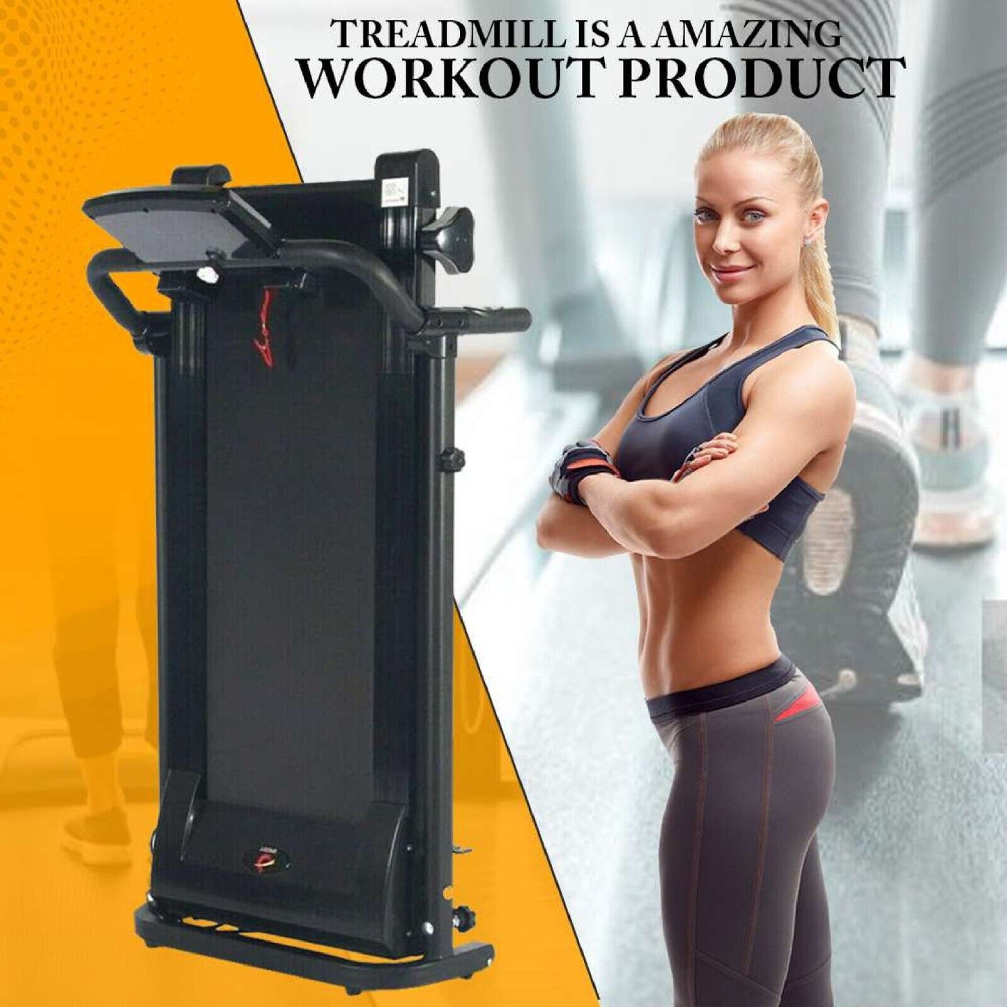 Treadmill Electric Motorized Folding Running Jogging Machine Home Gym Fitness