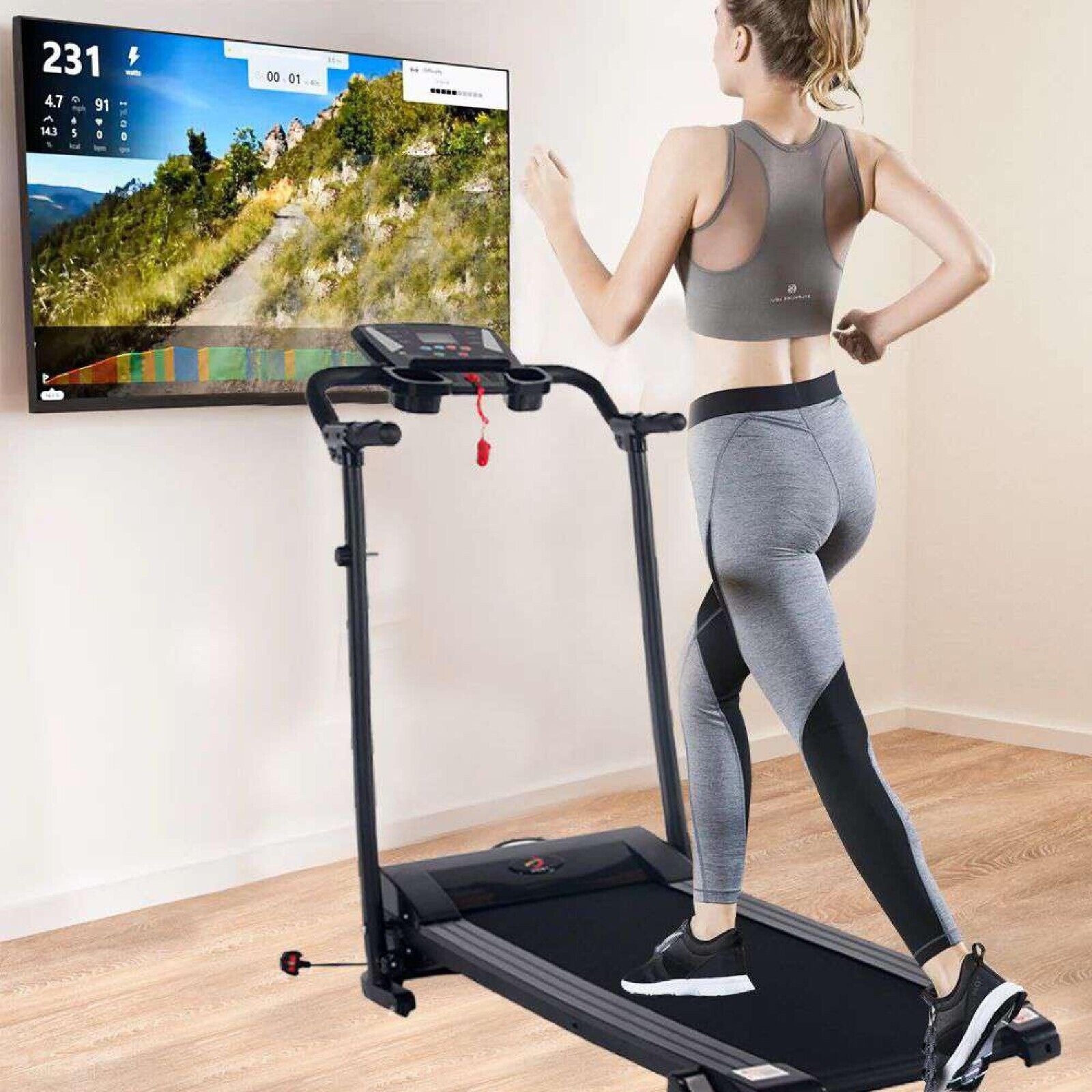 Treadmill Electric Motorized Folding Running Jogging Machine Home Gym Fitness